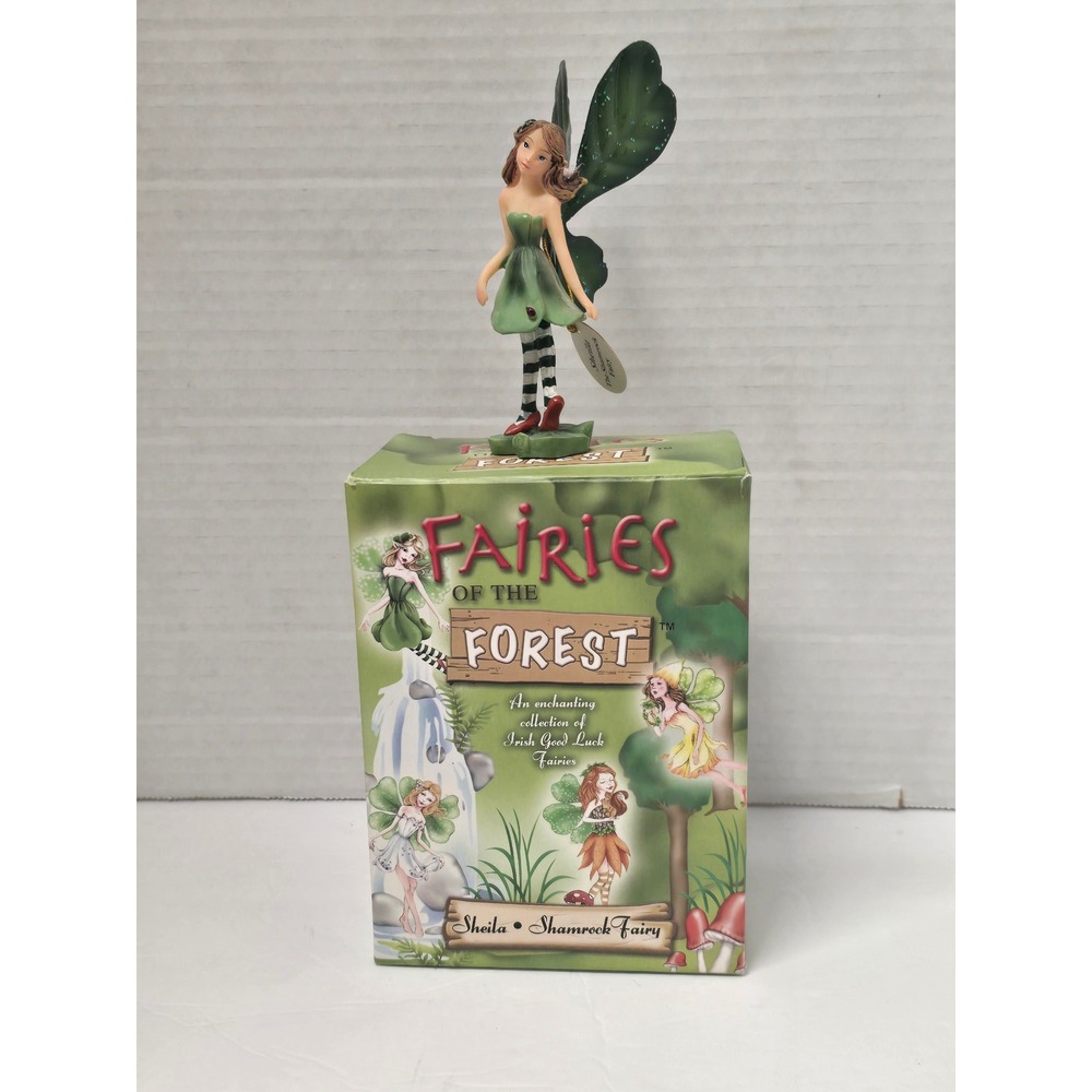 Vintage Y2K Fairies of the Forest Sheila The Shamrock Fairy Irish Good Luck
